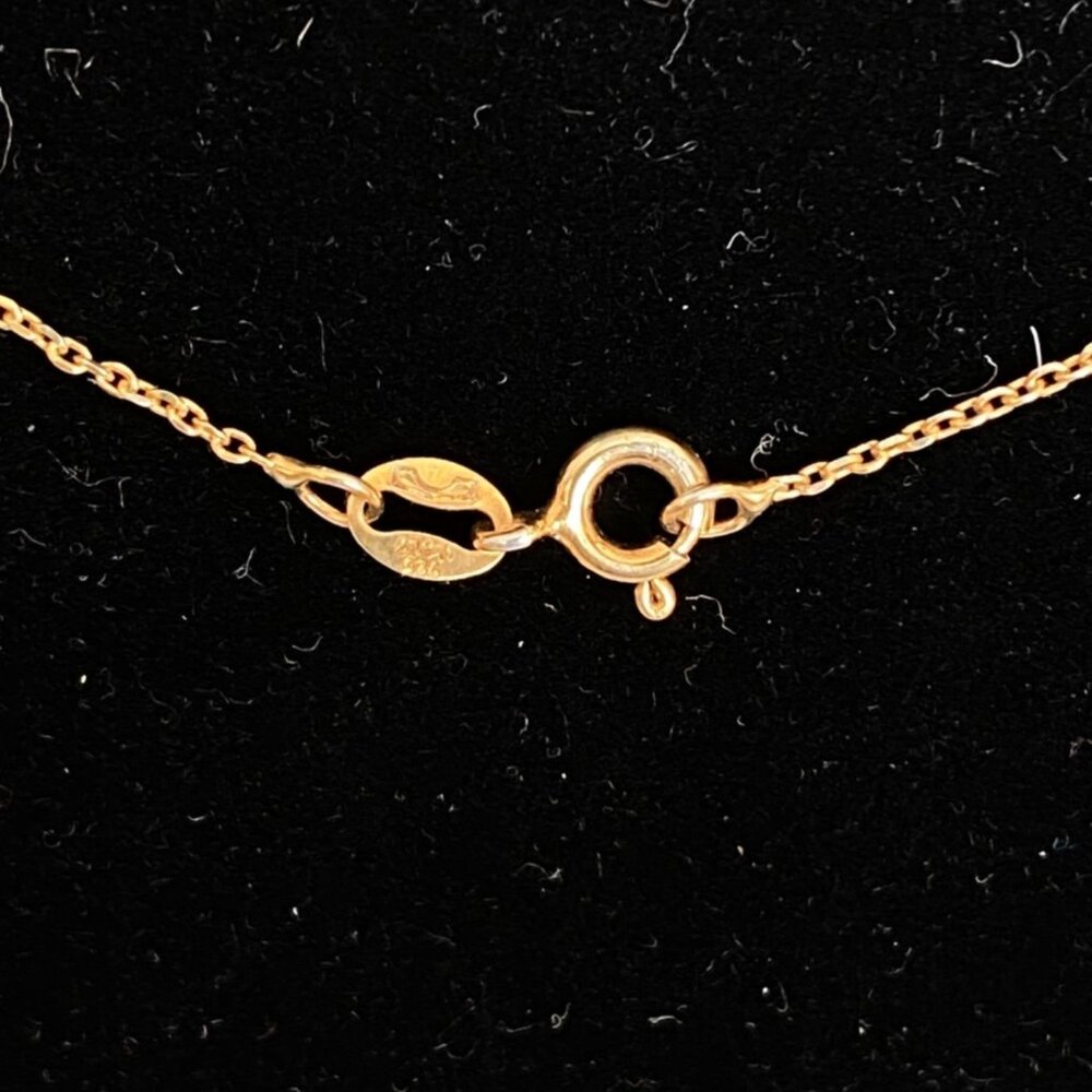 Antique Shell Cameo Rolled Yellow Gold Pendant 18in Gold Plated Sterling Chain - Picture 3 of 8